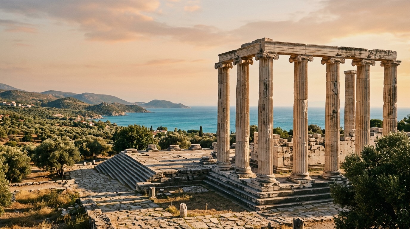 Temple of Apollo Didim at golden hour